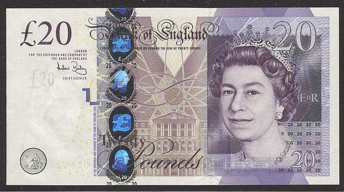 Great Britain, P-392a, 2006, 20 Pounds Bank of England, GemCU